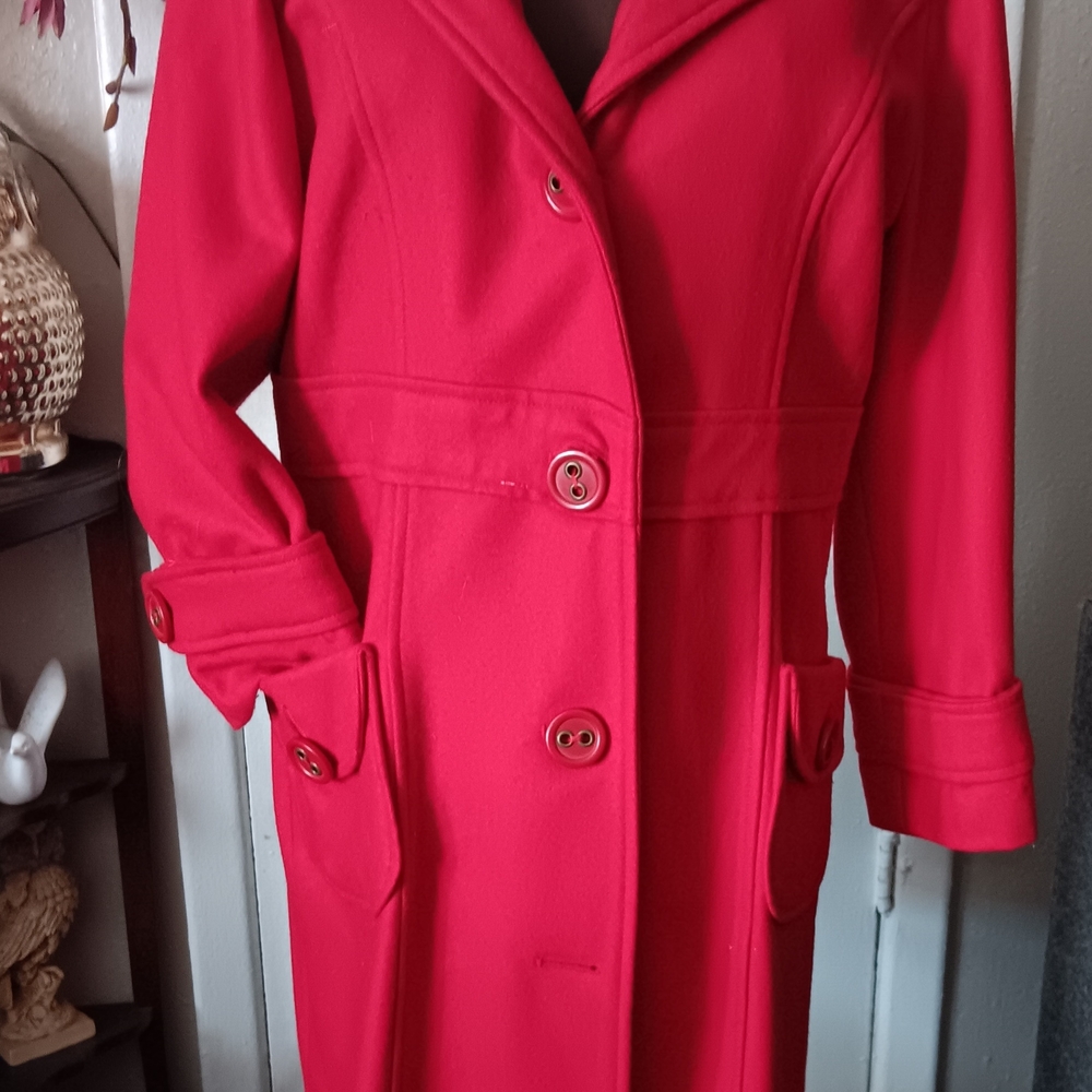Tulle Vibrant Red Trench Coat